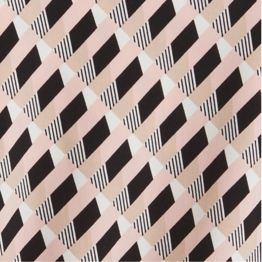 Anne Klein Sleeveless V-Neck Pink Cream Black Geometric Ity-Knit Top Size M - Picture 5 of 16